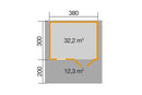 Weka Gartenhaus Blumberg 111, 380x500, Naturbelassen