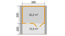 Weka Gartenhaus Blumberg 111, 380x500, Naturbelassen