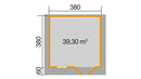 Weka Gartenhaus Blumberg 111, 380x380, Naturbelassen