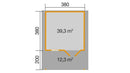 Weka Gartenhaus Blumberg 111, 380x580, Naturbelassen