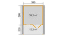 Weka Gartenhaus Blumberg 111, 380x580, Naturbelassen