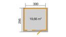 Weka Gartenhaus Blackmount 123, 301x295, Naturbelassen
