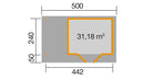 Weka Gartenhaus Marlo 126, 442x241, Carbongrau