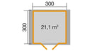 Weka Gartenhaus Blumberg 132, 300x300, Naturbelassen