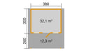 Weka Gartenhaus Blumberg 135, 380x500, Naturbelassen