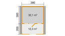 Weka Gartenhaus Blumberg 135, 380x500, Naturbelassen