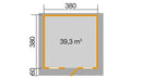 Weka Gartenhaus Blumberg 135, 380x380, Naturbelassen