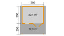 Weka Gartenhaus Blumberg 136, 380x500, Naturbelassen