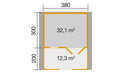 Weka Gartenhaus Blumberg 136, 380x500, Naturbelassen