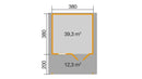 Weka Gartenhaus Blumberg 136, 380x580, Naturbelassen