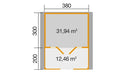 Weka Weekendhaus Bornio 137, 380x500, Naturbelassen