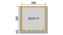 Weka Weekendhaus Bornio 137, 380x380, Naturbelassen