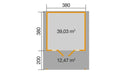 Weka Weekendhaus Bornio 137, 380x580, Naturbelassen