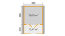 Weka Weekendhaus Bornio 137, 380x580, Naturbelassen
