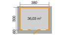 Weka Gartenhaus Blumberg 138, 380x300, Naturbelassen