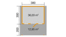 Weka Weekendhaus Blumberg 138, 380x500, Naturbelassen