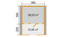 Weka Weekendhaus Blumberg 138, 380x500, Naturbelassen