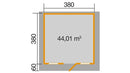 Weka Weekendhaus Blumberg 138, 380x380, Naturbelassen