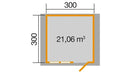Weka Gartenhaus Blumberg 139, 300x300, Naturbelassen