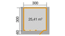 Weka Gartenhaus Blumberg 139, 300x300, Naturbelassen