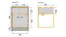 Weka Weekendhaus Teola 155, 430x560, Naturbelassen