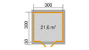 Weka Gartenhaus Sunburry 158, 300x300, Naturbelassen