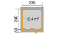 Weka Gartenhaus Blackmount 170, 235x240, Naturbelassen