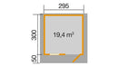Weka Gartenhaus Blackmount 170, 295x300, Naturbelassen