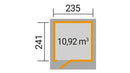 Weka Gartenhaus Granby wekaLine 171, 235x241, Naturbelassen