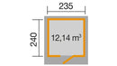 Weka Gartenhaus Granby wekaLine 171, 235x241, Naturbelassen