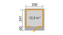 Weka Gartenhaus Kingston 172, 235x241, Anthrazit