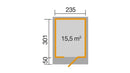 Weka Gartenhaus Softline Kingston 172, 235x301, Schwedenrot