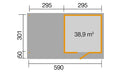 Weka Gartenhaus Kingston wekaLine 172, 590x301, Naturbelassen