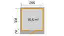 Weka Gartenhaus Kingston wekaLine 172, 295x301, Anthrazit