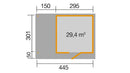 Weka Gartenhaus Kingston wekaLine 172, 445x301, Anthrazit
