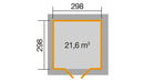 Weka Gartenhaus Weston 177, 298x298, Naturbelassen