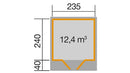 Weka Gartenhaus Blackmount 179, 235x241, Carbongrau