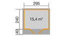 Weka Gartenhaus Blackmount 179, 295x241, Anthrazit