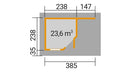 Weka Gartenhaus Winton 213, 385x238, Carbongrau