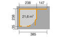 Weka Gartenhaus Winton 213, 396x238, Anthrazit