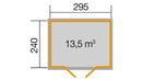 Weka Gartenhaus Barrie wekaLine 219, 295x240, Naturbelassen