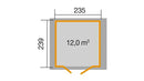Weka Gartenhaus Blackmount 224, 235x209, Anthrazit