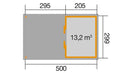 Weka Schiebetürhaus Stockton 225, 500x299, Naturbelassen