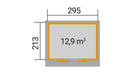 Weka Schiebetürhaus Stockton 225, 295x215, Carbongrau