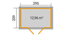 Weka Gartenhaus Blackmount 226, 295x209, Anthrazit