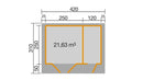 Weka Gartenhaus Vaduz 253, 370x250, Carbongrau