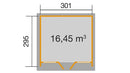 Weka Gartenhaus Daru 263, 301x295, Carbongrau