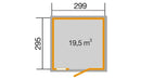 Weka Schwedenhaus Skara 410, 299x295, Schwedenrot