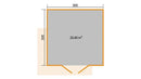 Weka Gartenhaus Amberley, 300x300, grau/anthrazit