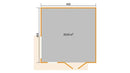 Weka Gartenhaus Amberley, 400x400, grau/anthrazit